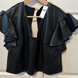 Maeve vegan leather top